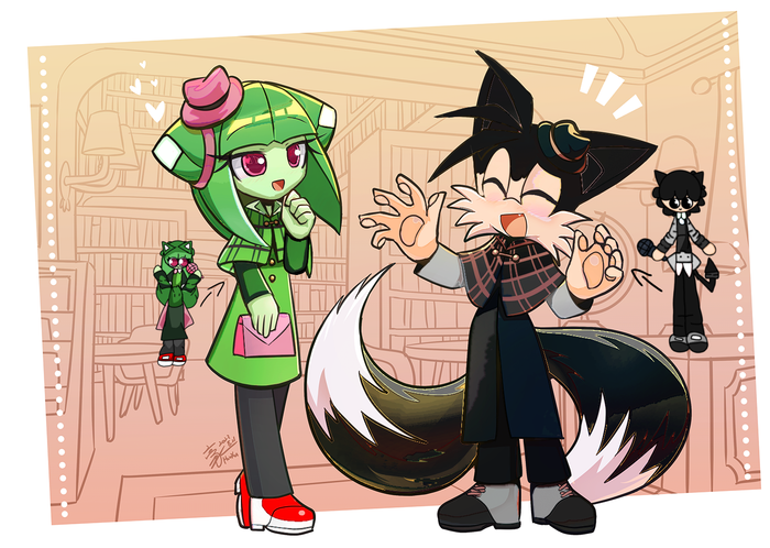 Fnf Andro Meda and floragato pokemon