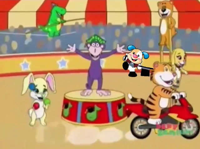 Puppy the circus ringmaster