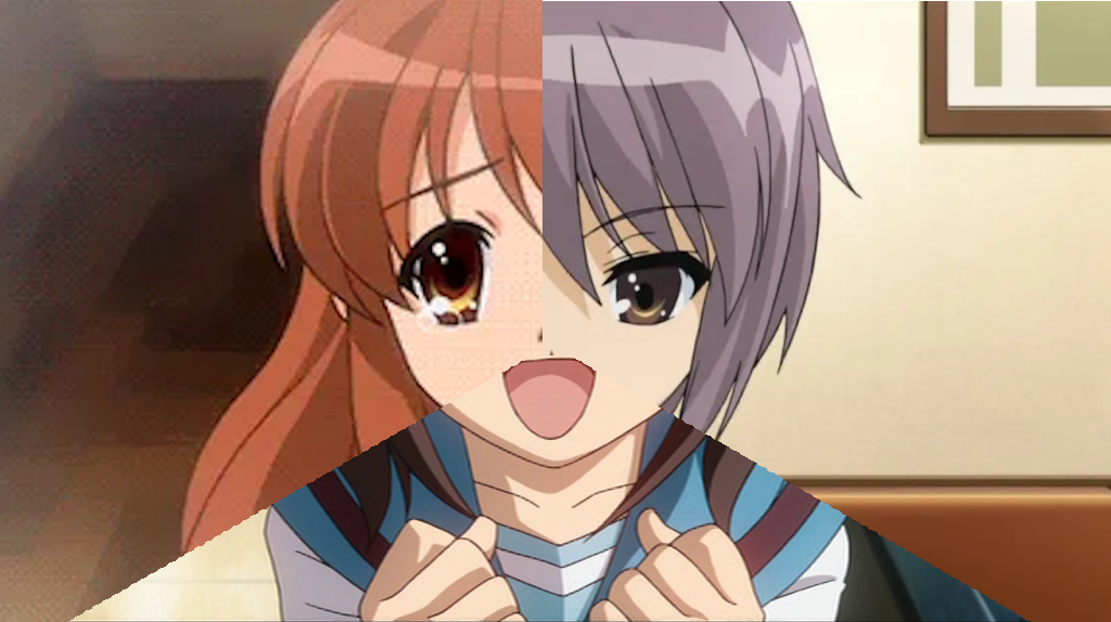 Haruhi Suzumiya + Mikuru Asahina + Yuki Nagato (Fusion)