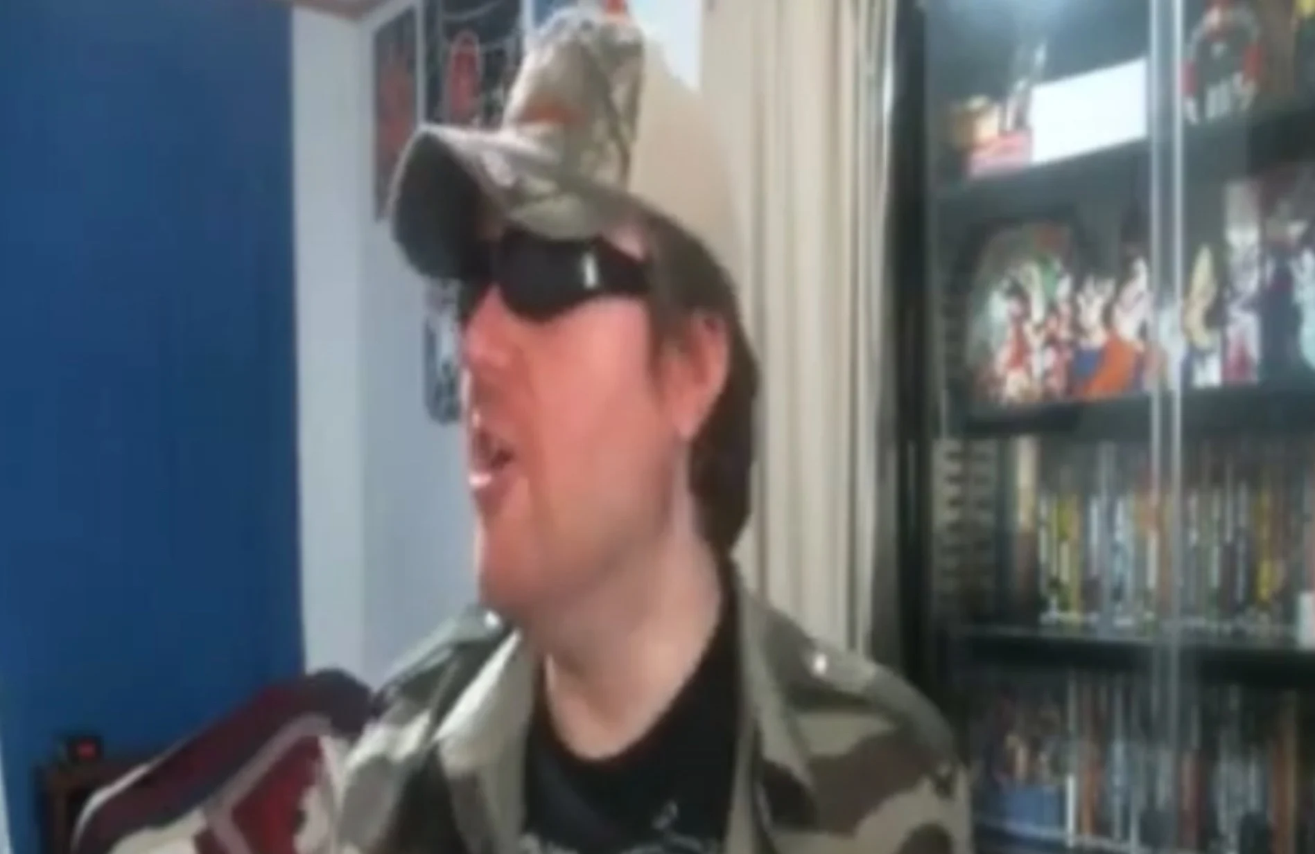Literally Billy Bob Tanley impersonating Barney the Dinosaur
