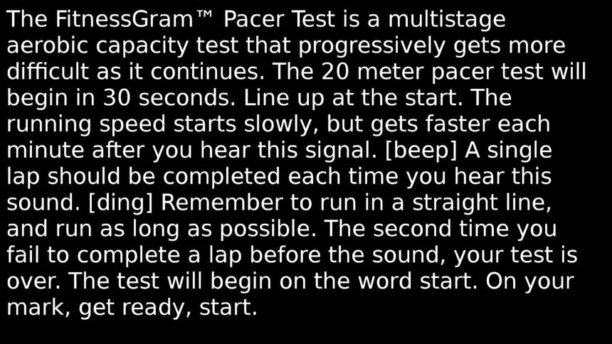 Fitness Gram Pacer Test Guy