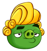 Handsome pig (angry birds)