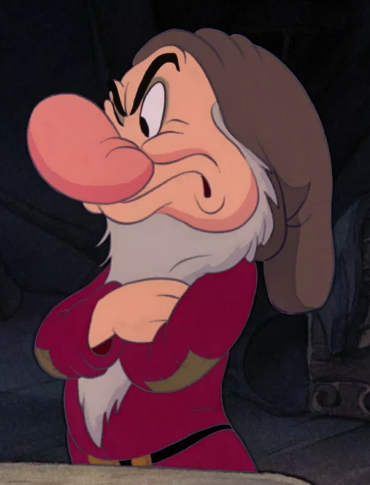 Grumpy from Disney's Snow White 1937