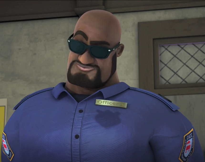 Officer X (VA: Cedric Yarbrough) - The Penguins of Madagascar